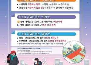 의정부시, ‘내 집·내 점포 앞 눈 치우기’ 추진…제설 책임 구역 안내
