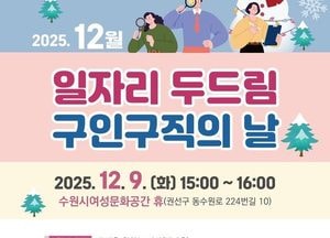 수원특례시, 9일 ‘일자리 두드림 구인·구직의 날’ 개최...5개 업체 참여