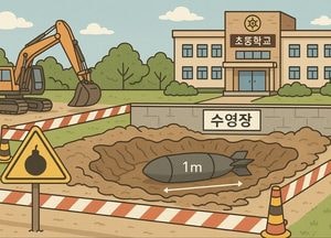 포천 초등학교 수영장 공사 중 폭탄 발견…440여 명 대피