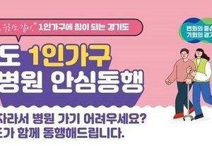 경기도 ‘1인가구 병원안심동행’ 11개 시군 운영...이용건수 1만건 넘어