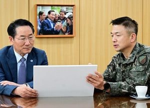 유정복 인천시장, 17사단장 안보 회동…“인천 시민 안전이 최우선”