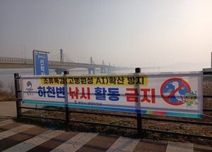 평택시, 고병원성 조류인플루엔자 확산 방지 ‘하천 낚시 전면 금지’