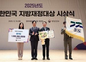 경기도, 대한민국 지방재정대상 2년 연속 ‘대통령상’ 수상...전국 지자체 유일