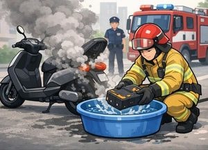 구리 갈매동서 전기스쿠터 화재…46분 만에 완진