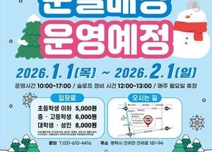 평택시 무봉산청소년수련원, 눈썰매장 ‘스노우 포레스트’ 1월1일 개장
