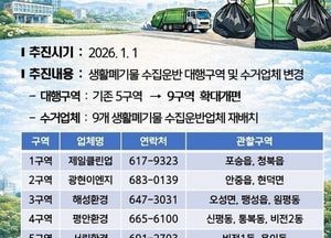 평택시, 생활폐기물 수집 운반 체계 전면 개편...5→9개 구역으로 확대