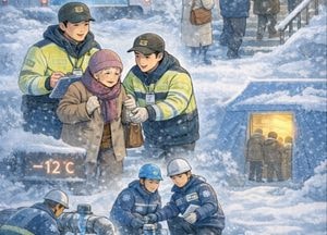 경기도 한파주의보 발효…취약계층 점검·한파쉼터 가동 대응