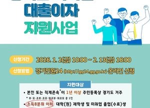 경기도, 대학생 학자금 대출이자 지원…오는 2월13일까지 신청 접수