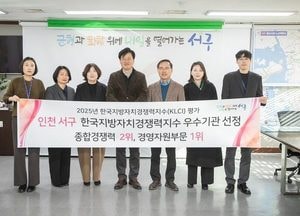 인천 서구, 2025 한국지방자치경쟁력지수 평가 ‘우수기관’ 선정