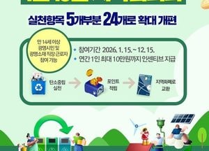 광명시, 기후의병 탄소저금통 확대 운영…걷기·자전거 자동 인증 참여 확대