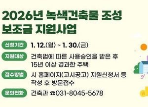 안양시, 15년 지난 주택 보수에 최대 500만원 지원...오는 30일까지 신청 접수