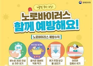 노로바이러스 감염증 환자 증가…질병청, 영유아 예방수칙 준수 당부