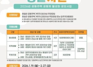 광명시, 공동주택 ‘생활사촌’ 활동 최대 1천만원 지원…이웃 소통 회복 생활권 공동체 육성