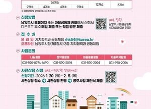 남양주시 ‘2026년 마을공동체 공모사업’ 참여 공동체 모집