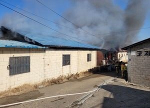 고양 인테리어 공장서 불…건물 2개동 불 타