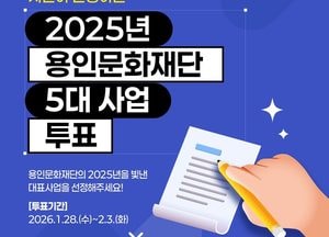 용인문화재단 ‘시민이 선정하는 2025년 5대 사업’ 온라인 투표 진행