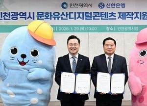 인천시, 신한은행과 문화유산 디지털콘텐츠 제작 지원 협약