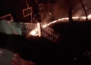 [영상] 고양 설문동 야외주차장 인근 임야서 새벽 화재…인명피해 없어