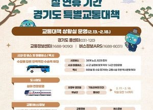 경기도, 13~18일 설 연휴 특별교통대책…버스·철도 증편