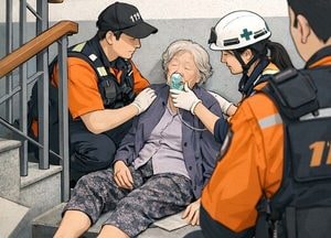 설날 오산서 실종 80대 5시간 만에 구조...아파트 4층 계단서 발견