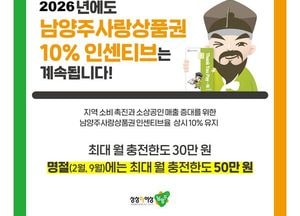 남양주시 ‘남양주사랑상품권’ 10% 인센티브 혜택으로 장바구니 물가 잡는다