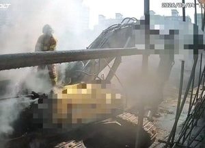이천 장호원 토목공사현장 굴삭기서 불꽃·연기…19분 만에 완진