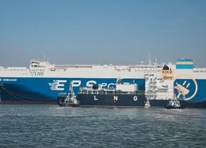 평택항, 첫 ‘친환경 LNG’ 선박 급유 성공...국제 항만 경쟁력 갖춰