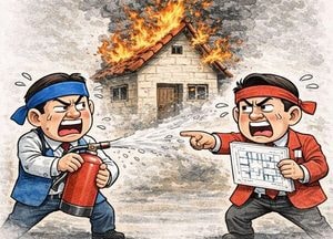 [중앙AI만평] 불은 타는데