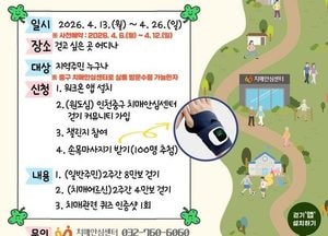 인천 중구 ‘치매극복 걷기’ 비대면 개최…2주간 8만보 챌린지