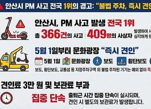 안산시, 불법 전동킥보드 즉시 견인…5월부터 시범운영