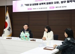 용인특례시-용인성폭력상담소, 직장 내 성희롱·성폭력 피해자 지원 업무협약 체결