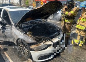 과천서 수입 승용차 화재…공영주차장서 10분 만에 진화