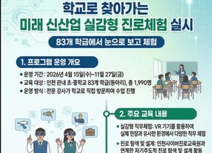 인천시교육청, VR 기반 ‘찾아가는 진로체험’ 운영…1990명 참여