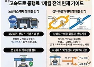 재정고속도로 통행료 '한 달 면제'…버스·심야 화물차 부담 완화