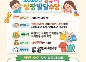 화성특례시, 2022년생 아동에 ‘영유아 성장발달수당’ 20만원 지원