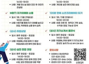 의정부시, 미취업 청년 대상 ‘청년성장프로젝트’ 5월 운영