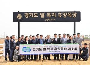 경기도, 화성에 ‘말 복지 휴양목장’ 개소...은퇴 경주마, 학대·방치 구조마 쉼터 조성