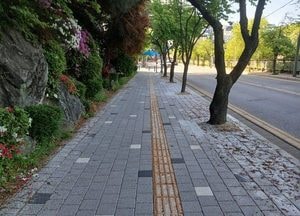 용인특례시 수지구, 진산로 일원 보도 재포장