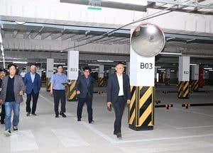 구리시, 인창유수지 공영주차장 준공 현장점검 실시