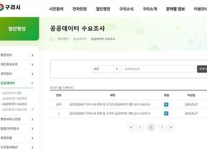 구리시, 인공지능 시대 발맞춘 ‘AI 친화·고가치 공공데이터 수요 조사 창구’ 운영