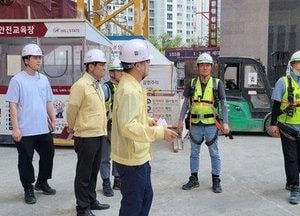 경기도, 건설현장 찾아 폭염 속 건설노동자 보호대책 점검