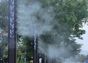 폭염 식히는 미스트 폴… 시민도 매미도 쉬어간다