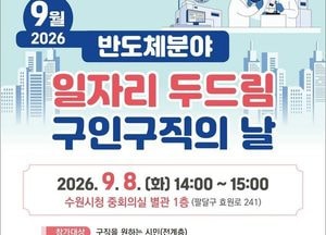 수원시 ‘반도체 분야 일자리 두드림 구인·구직의 날’ 8일 개최