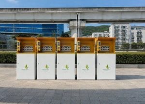 용인중앙시장에 음식물류 폐기물 자동측정 종량기 설치