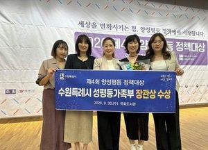 수원시, ‘2026 양성평등 정책대상’ 성평등가족부장관상