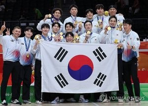 KBL, 아시안게임 금메달 남자농구 대표팀에 포상금 1억 지급
