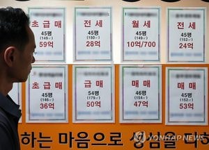 올해 1∼9월 서울 아파트 전세 28%↓…월세는 첫 50% 돌파