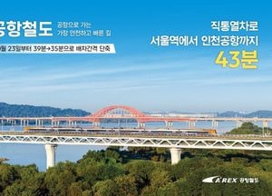 공항철도 인천공항∼서울역 직통열차 하루 운행 4회 늘려