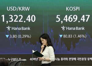 코스피, 外人 홀로 '팔자'에 하락 마감…8거래일째 5000포인트대