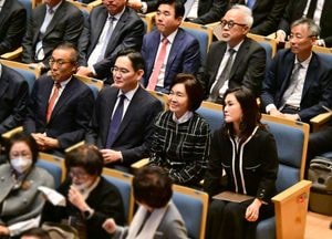 故이건희 6주기 추모음악회 열려…이재용 회장·홍라희 관장 등 참석